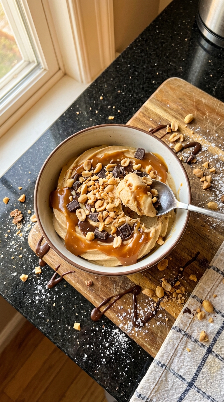 Coupes de yaourt glacé beurre de cacahuète