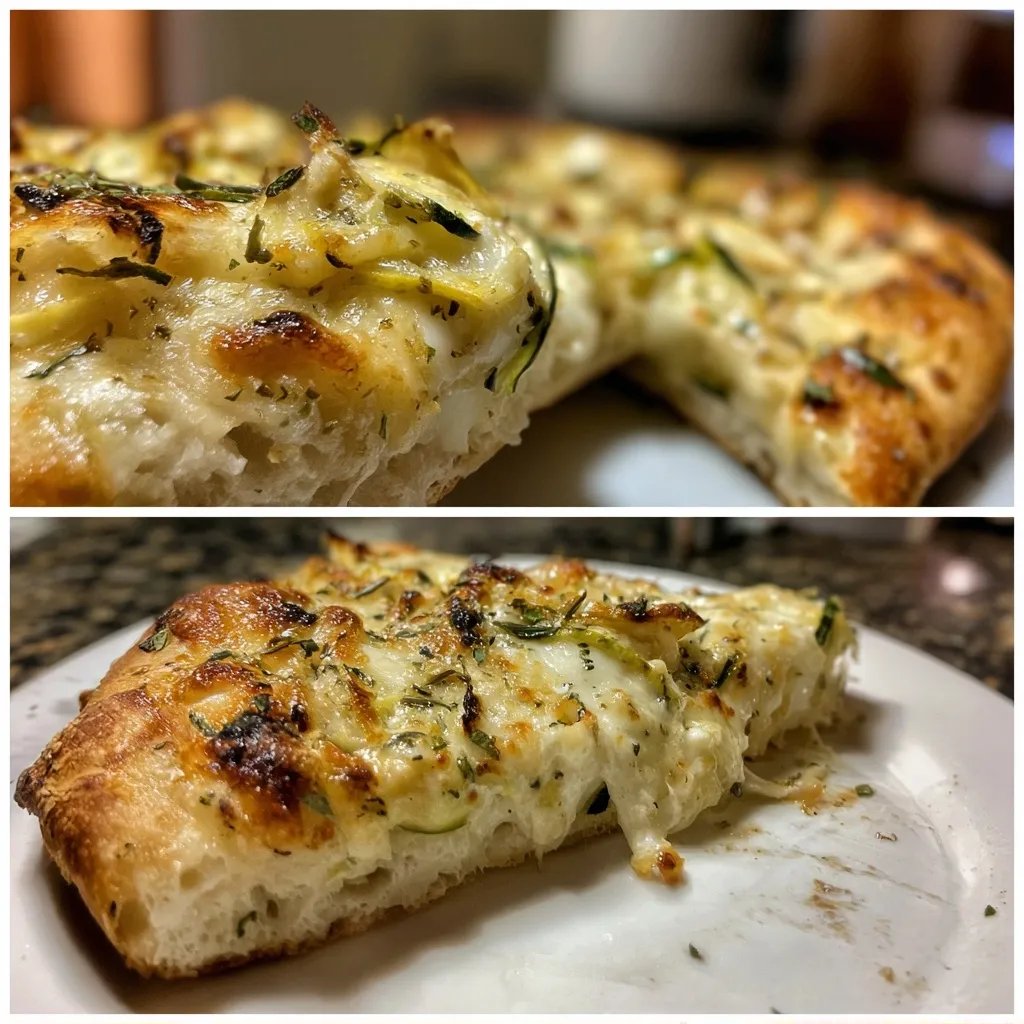 Pizza blanche courgette ricotta