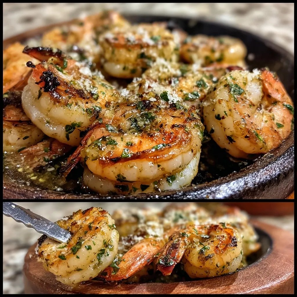 Crevettes ail persil plancha