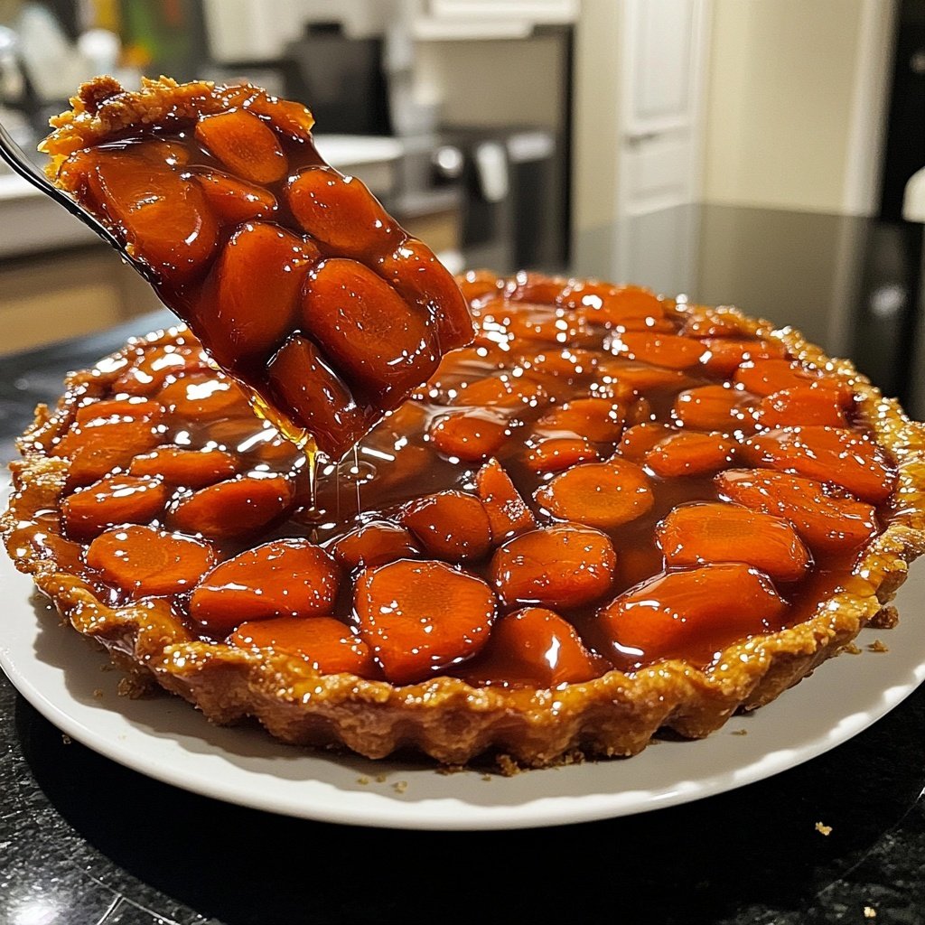 Tarte tatin de carottes au miel