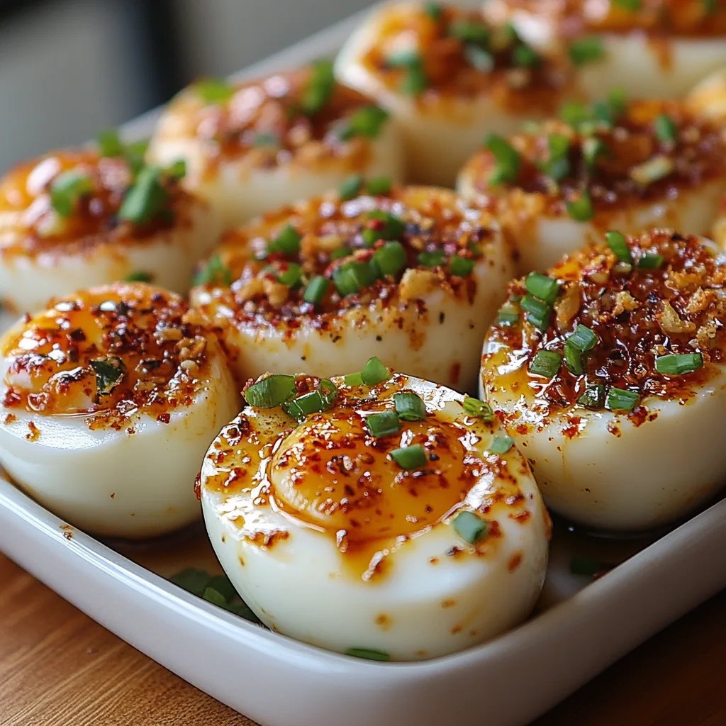 Œufs mimosa épicés à l’ail et au piment : Une Recette Incroyable Ultime