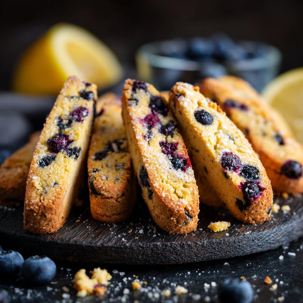 Biscotti bouchées citron myrtilles
