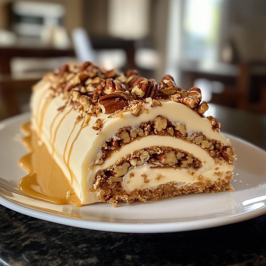 BÛCHE DE NOËL VANILLE CARAMEL PÉCAN