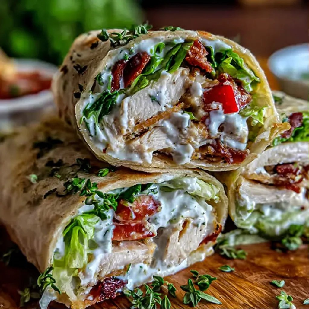Wrap poulet crudités sauce yaourt