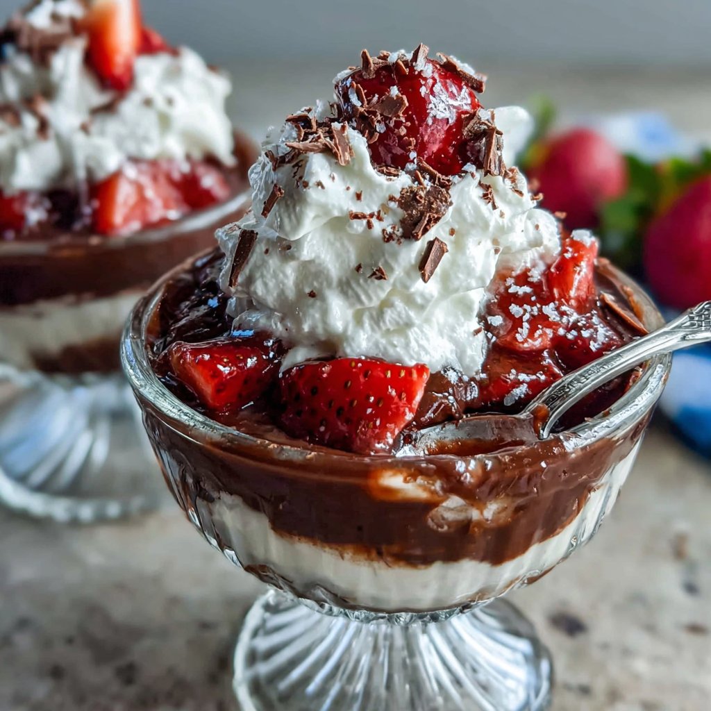 Coupes d’amour fraise chocolat