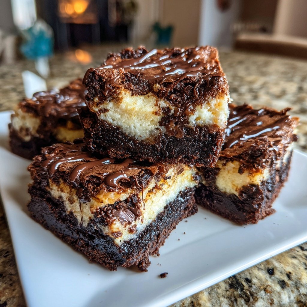 Délice de Brownie au Fromage Blanc