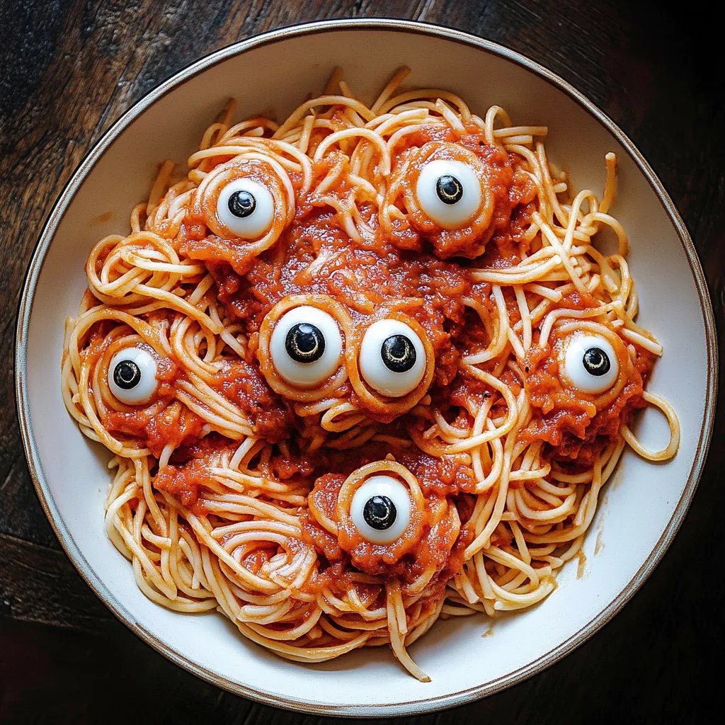 Spaghetti Ensanglanté aux Yeux Globuleux : Une Recette Terrible et Ultime