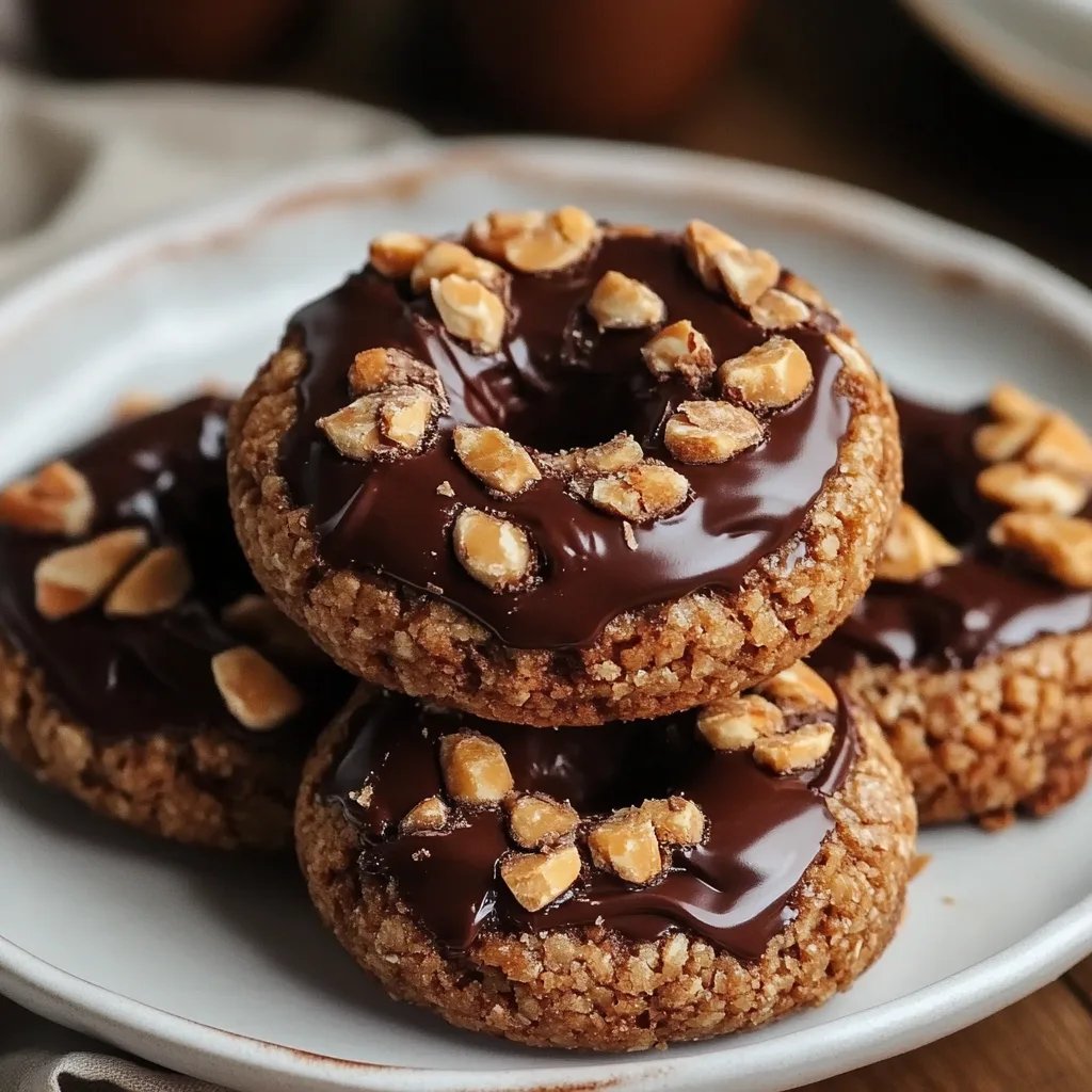 Cookies empreinte au chocolat et noisette