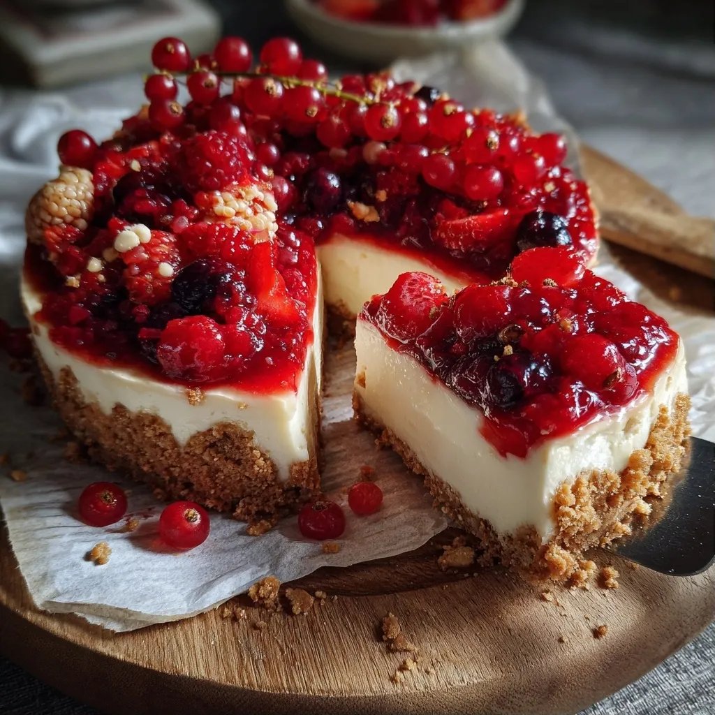 Cheesecake sans cuisson fruits rouges