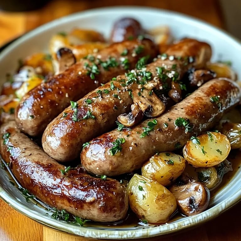 Saucisses, Champignons et Pommes de Terre : Une Recette Ultime Incroyable