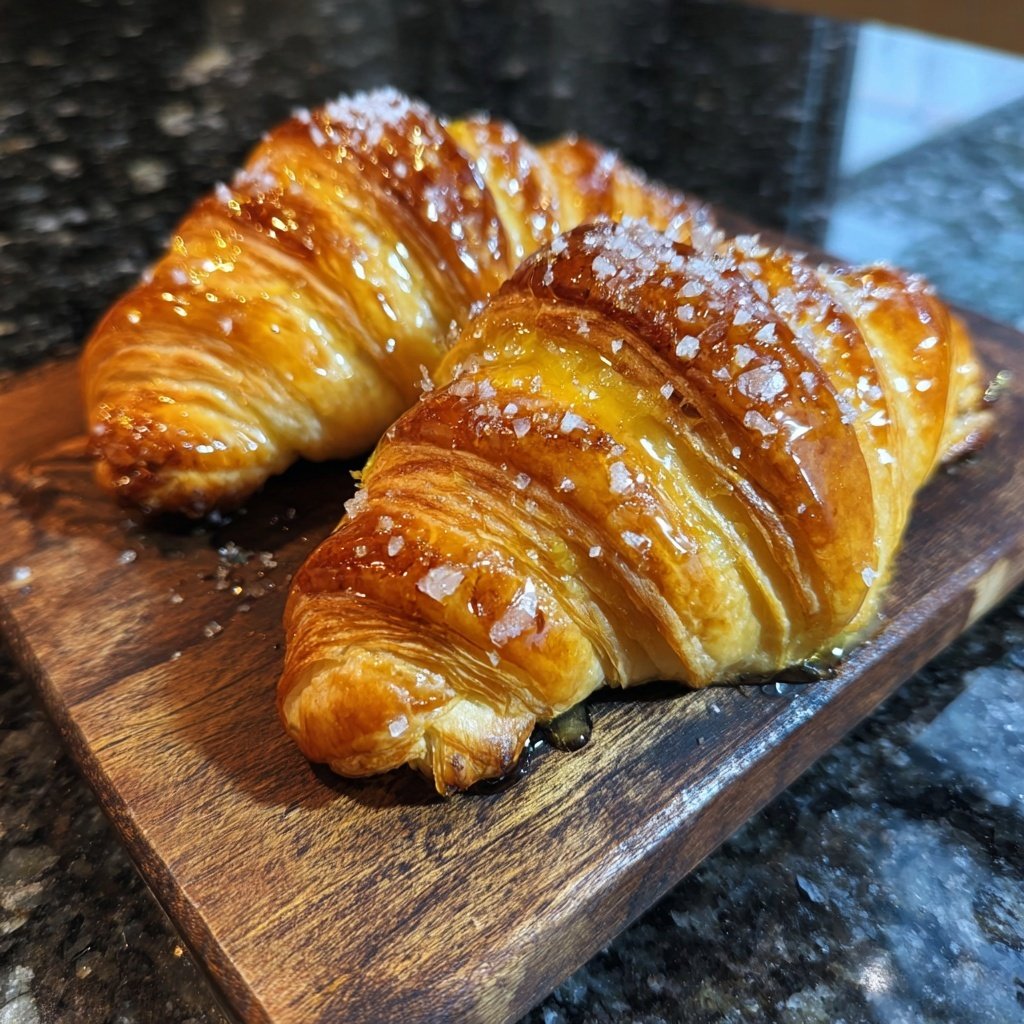 Croissant croustillant miel citron