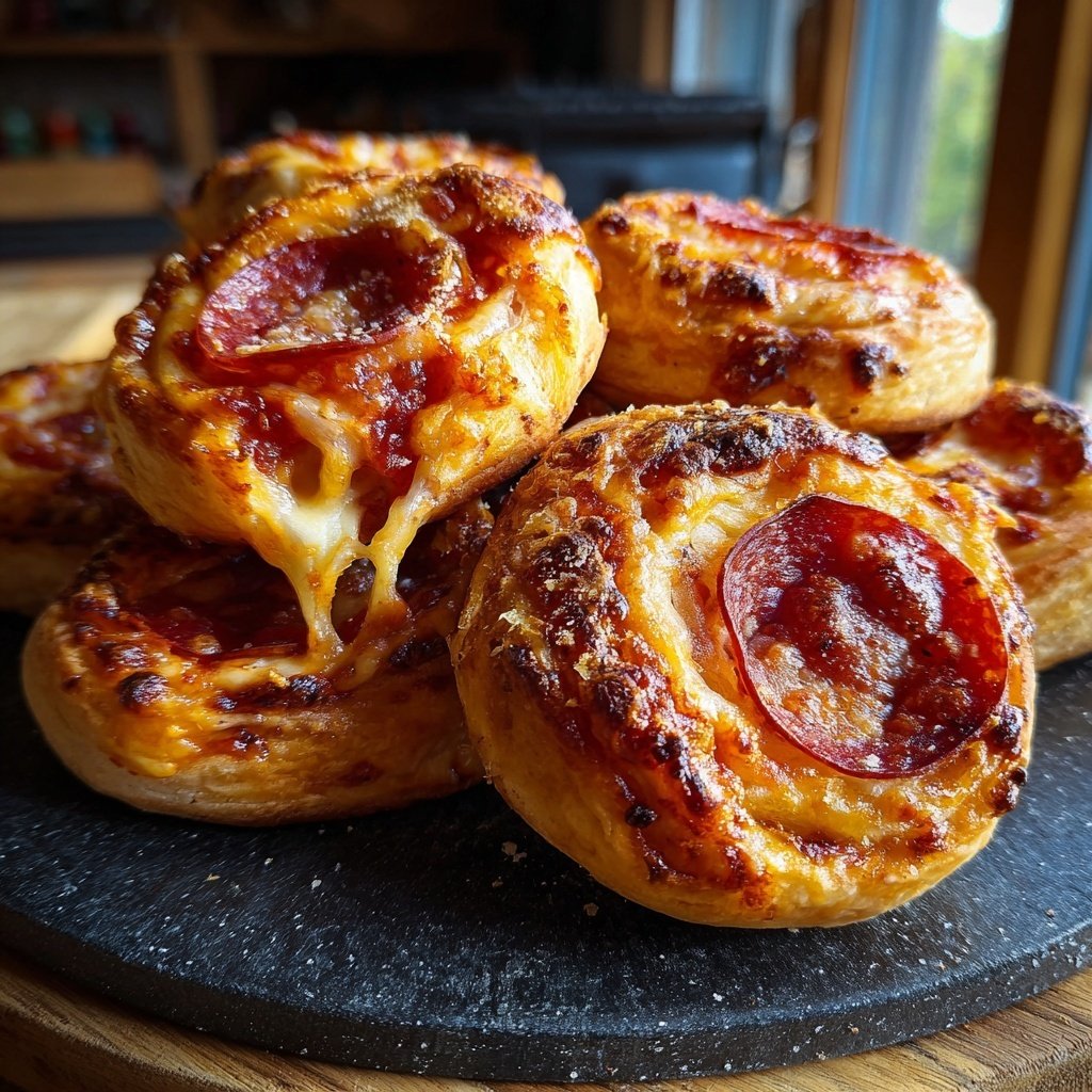 Petits pains pepperoni farce fromage