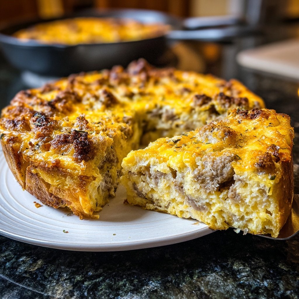 Facile petit-déjeuner saucisse œuf casserole