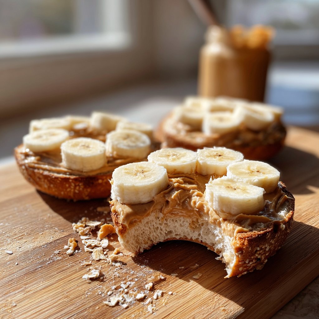 Bagels protéinés au beurre de cacahuète