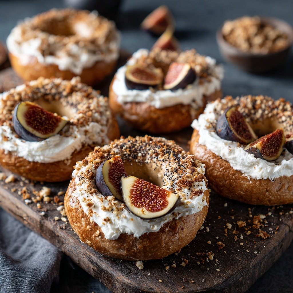 Bagels au yaourt grec et figues
