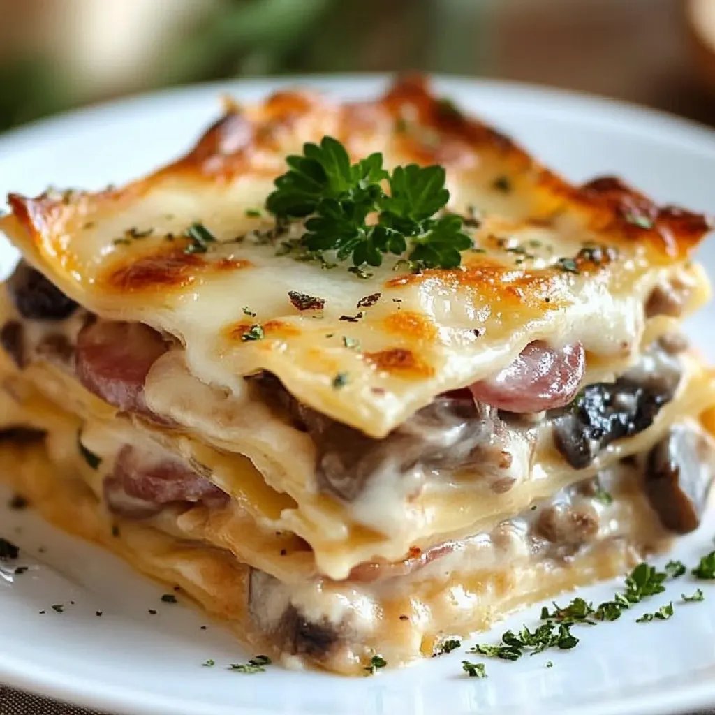 Lasagnes aux Champignons, Jambon et Fromage : Une Recette Incroyable Ultime