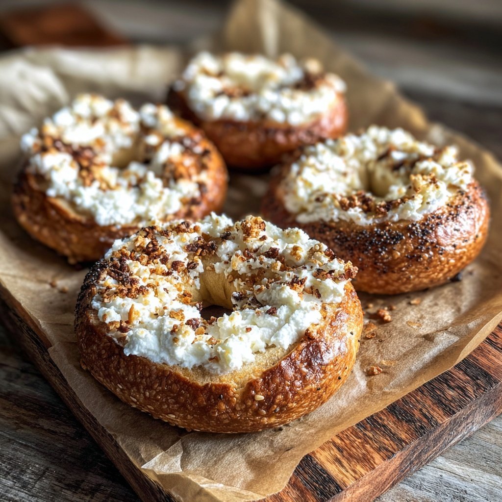 Bagels au cottage cheese et Pepper Jack