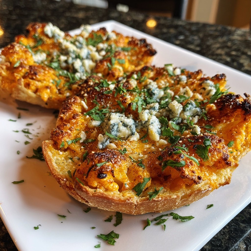 Mini pizzas chou-fleur Buffalo