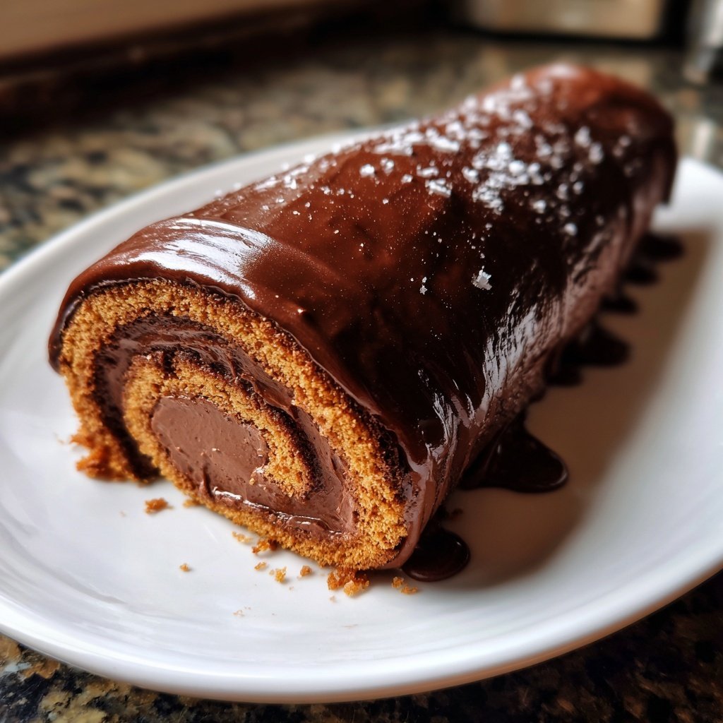 Bûche roulée au chocolat