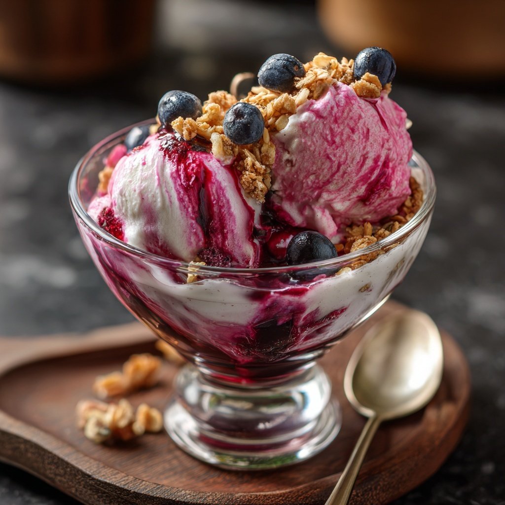 Tourbillon crémeux de yaourt glacé