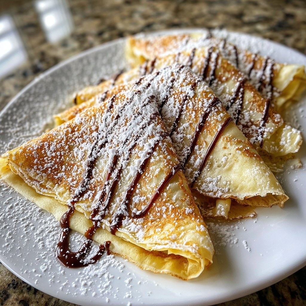 Crêpes sucrées au sucre vanillé