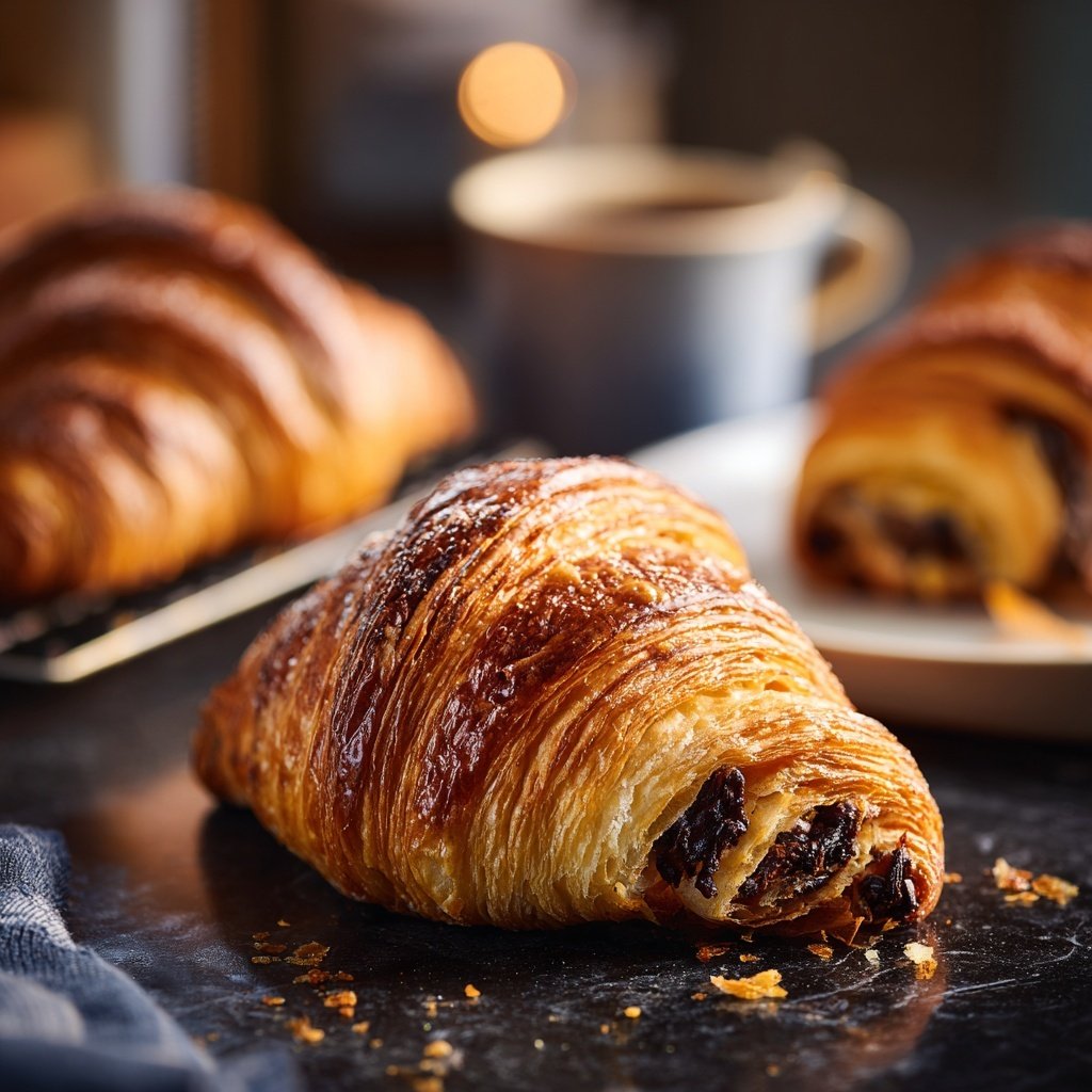 Croissant au chocolat parfum citron