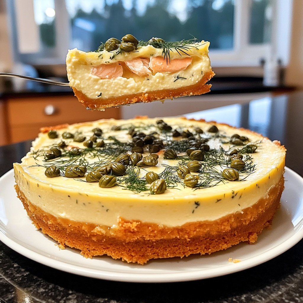 Cheesecake salé à l’avocat et au saumon