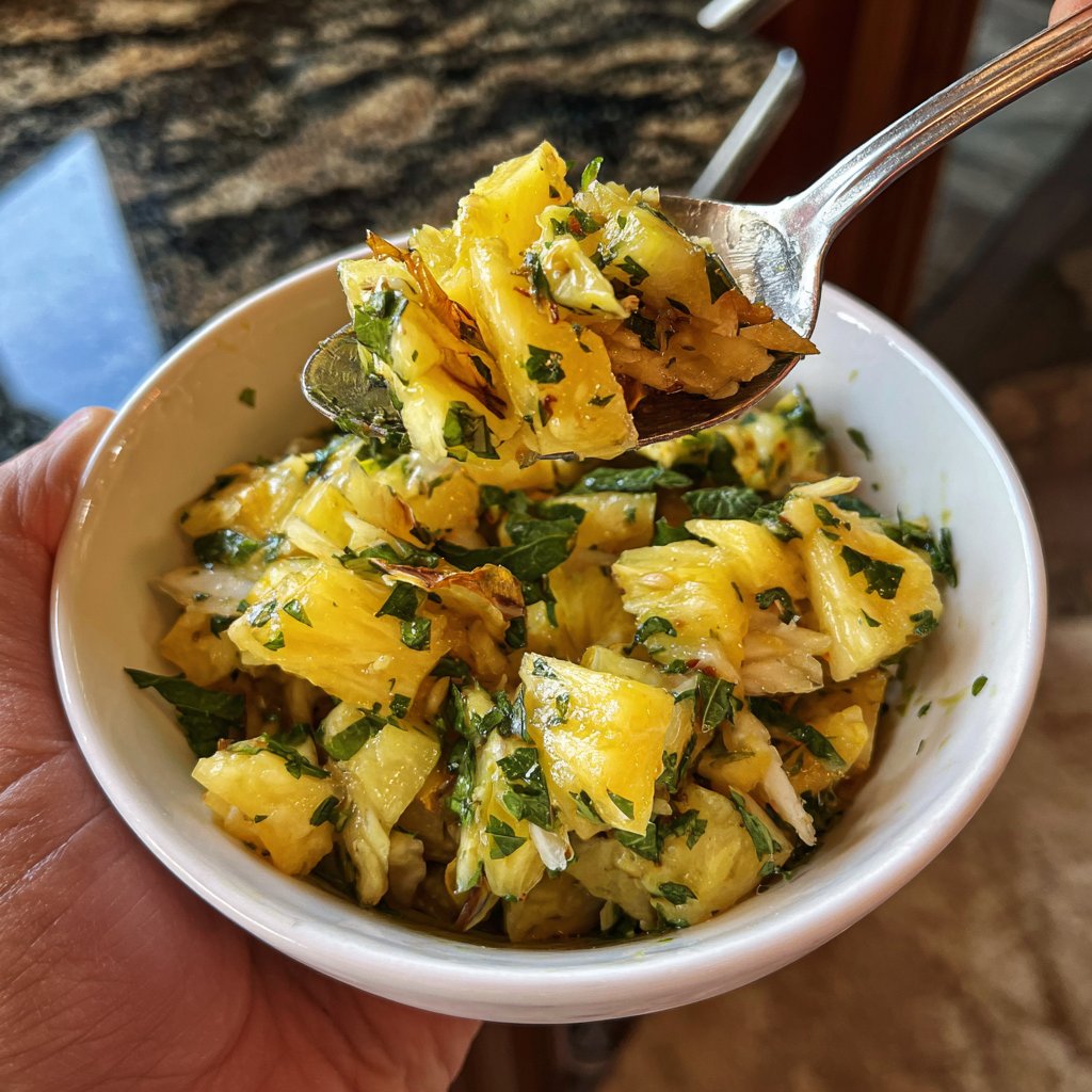 Salsa ananas avec citron vert