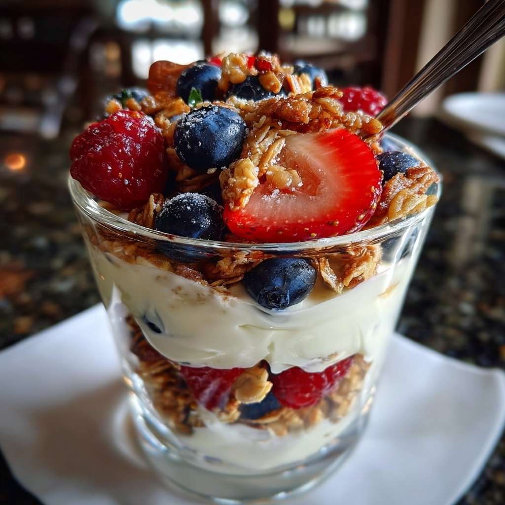 Parfait de yaourt glacé gourmand