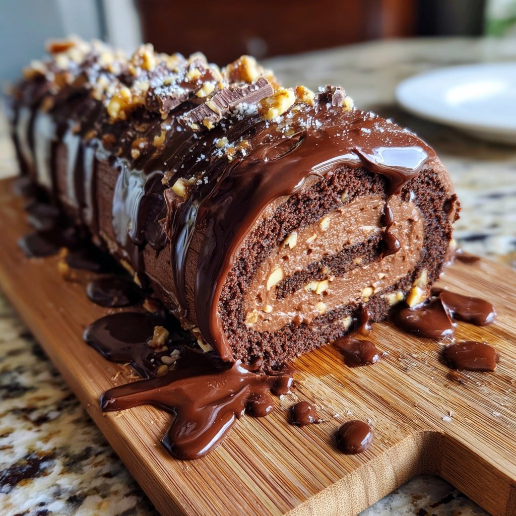 Bûche chocolats & praliné