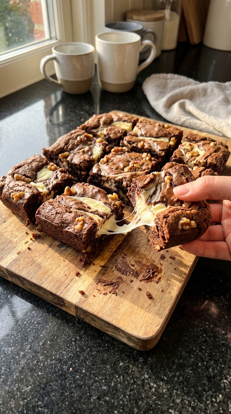 Brownies aux Noix et Fromage Blanc