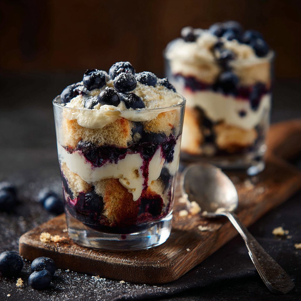 Trifle shortcake citron myrtilles