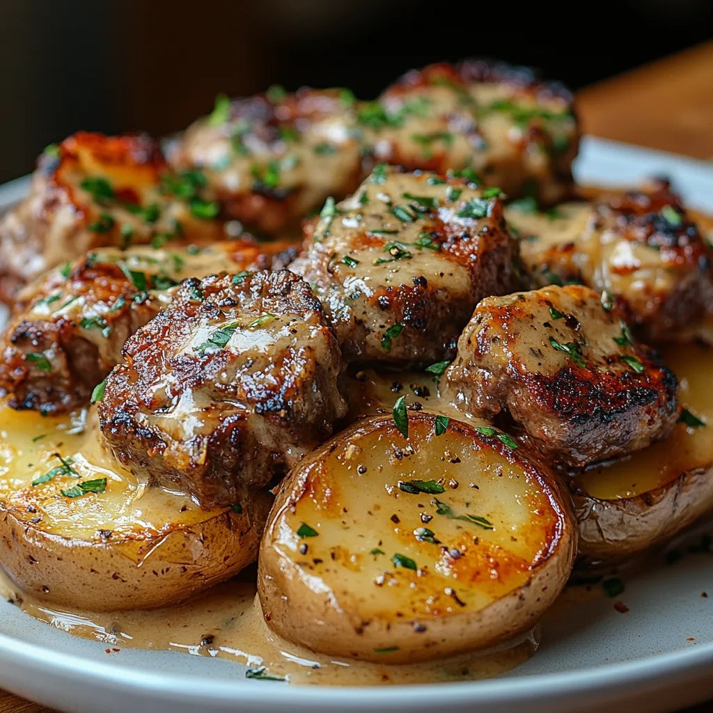 Pommes de terre au four garnies avec morceaux de steak : Une Recette Incroyable et Ultime pour 4 Personnes