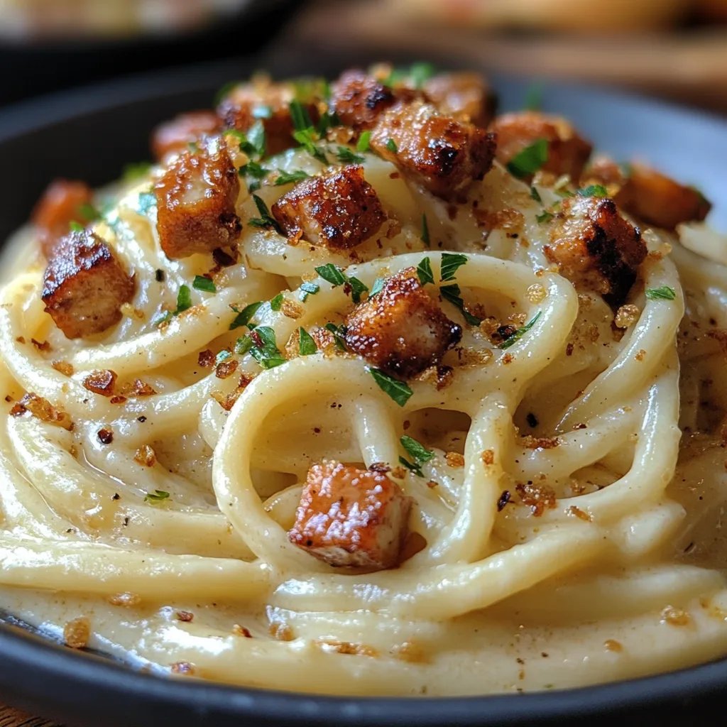 Carbonara au Tofu Fumé : Une Recette Incroyable Ultime à Essayer Absolument