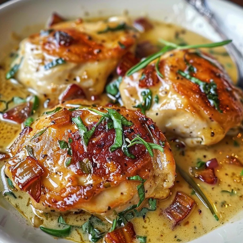 Poulet Crémeux à la Toscane