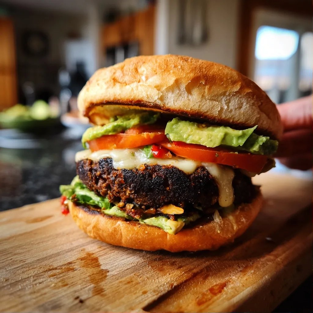 Burger végétarien haricots noirs