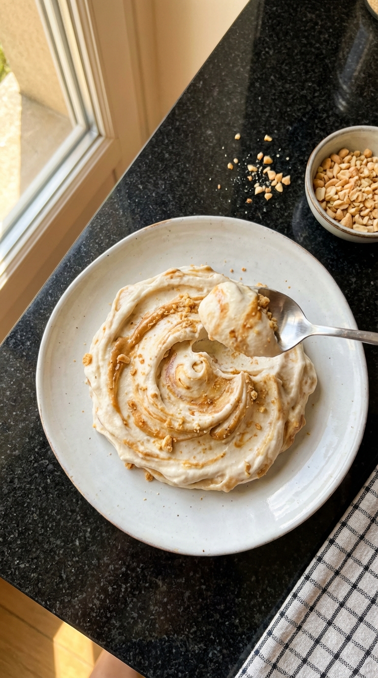 Délice de yaourt glacé au beurre de cacahuète