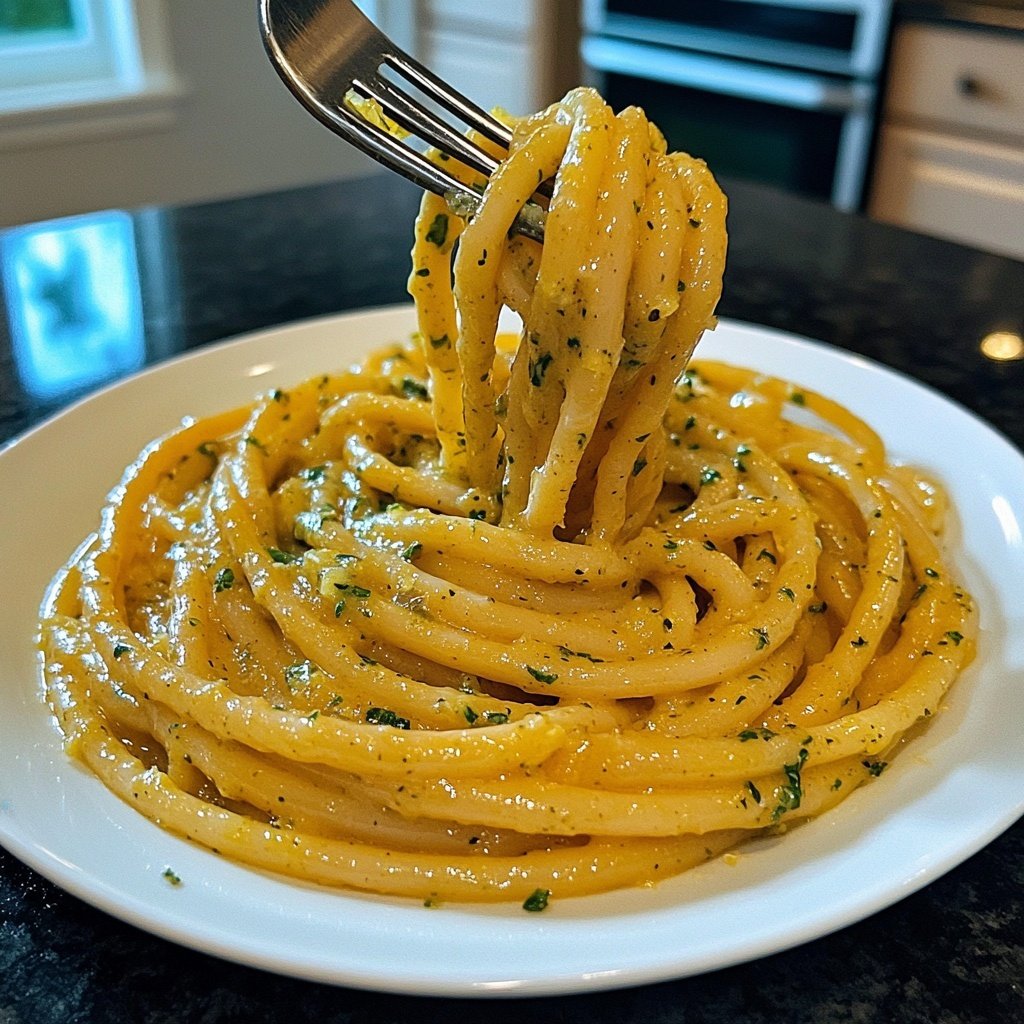 Pâtes rapides à la sauce crémeuse citronnée