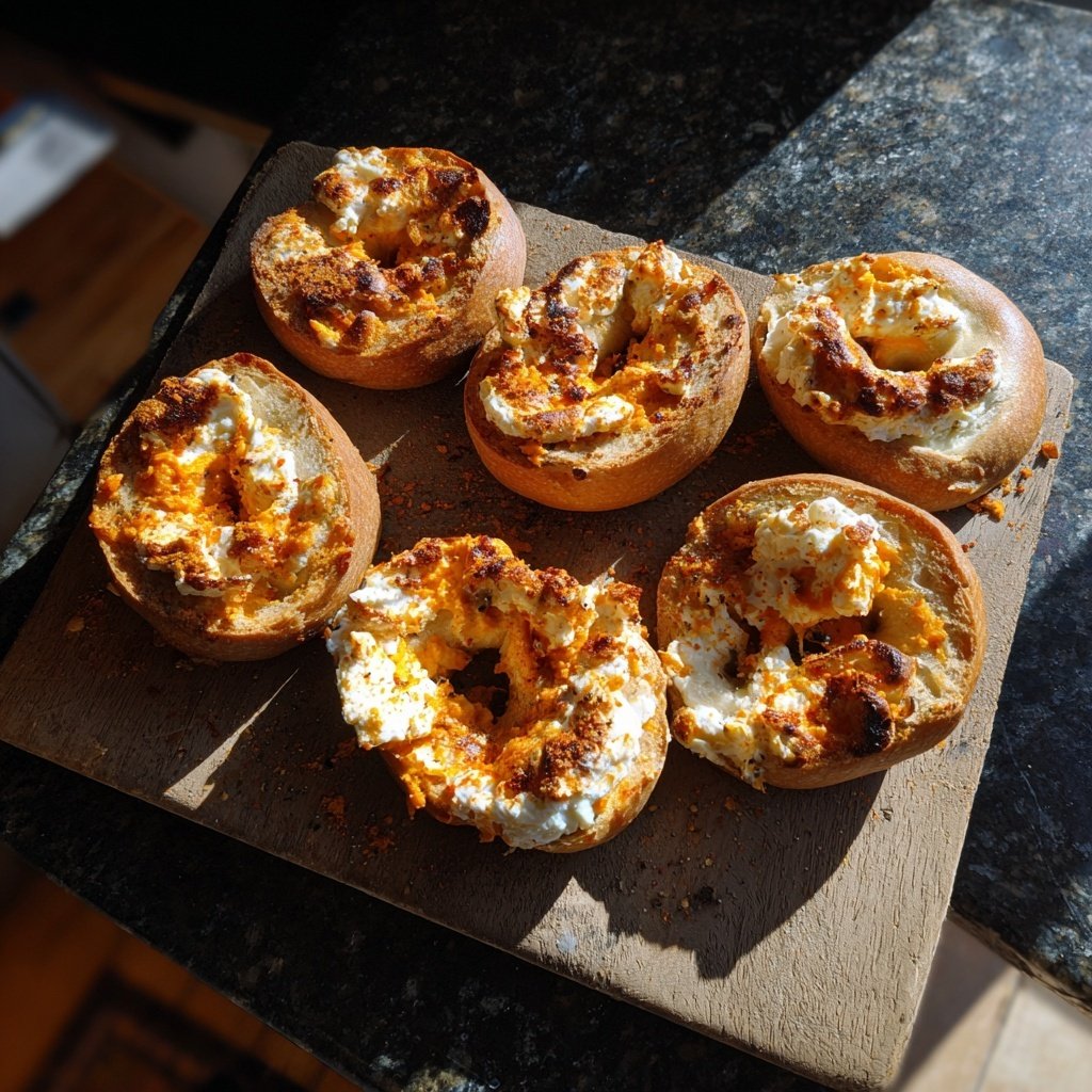 Bagels au cottage cheese et potiron épicé