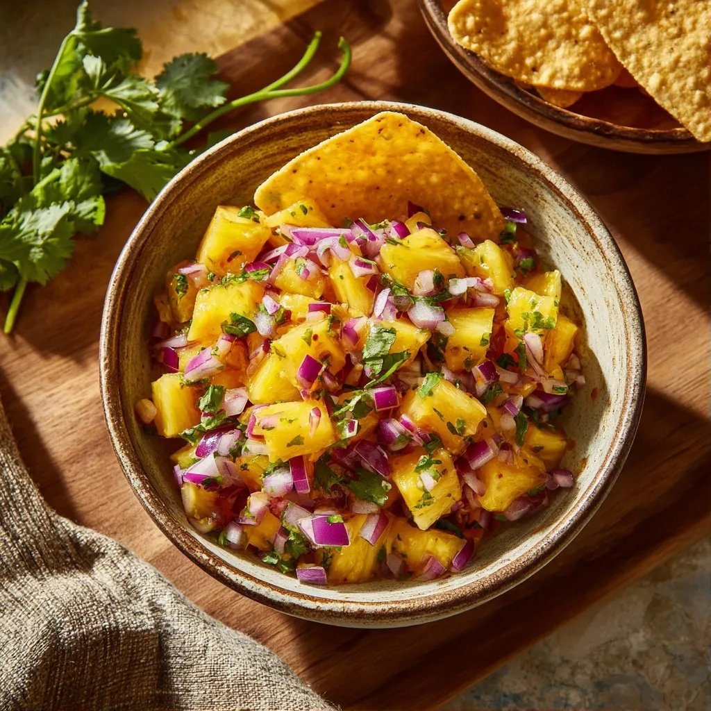 Salsa ananas oignon rouge