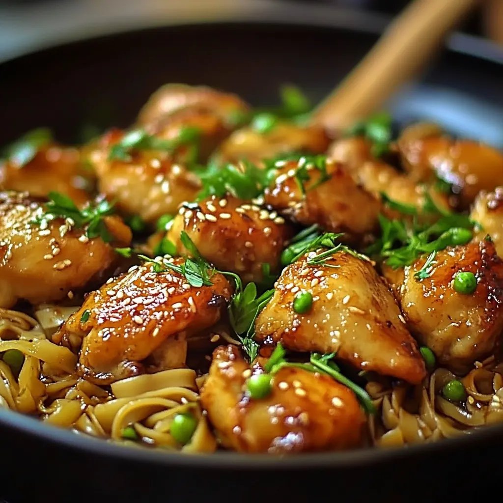 Nouilles Sautées au Poulet Caramélisé : Une Recette Incroyable Ultime