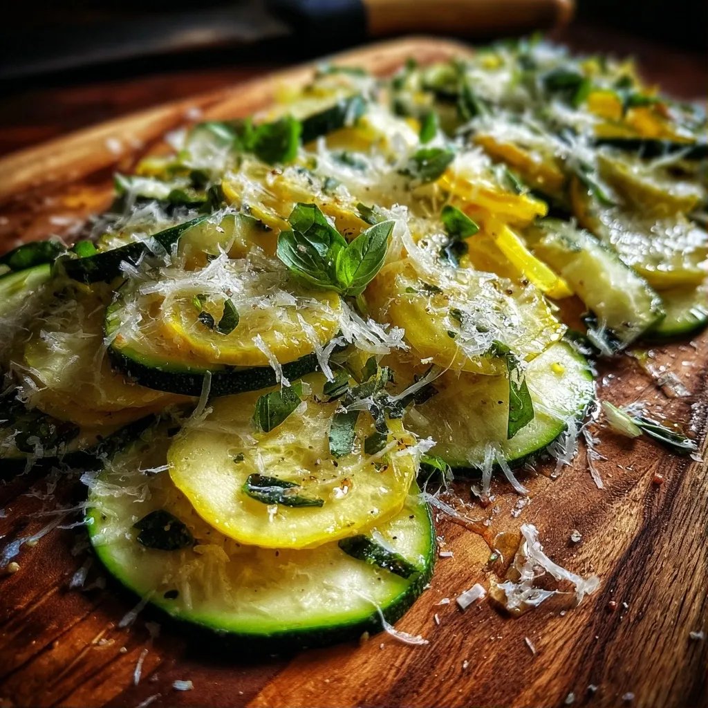 Carpaccio courgette citron parmesan