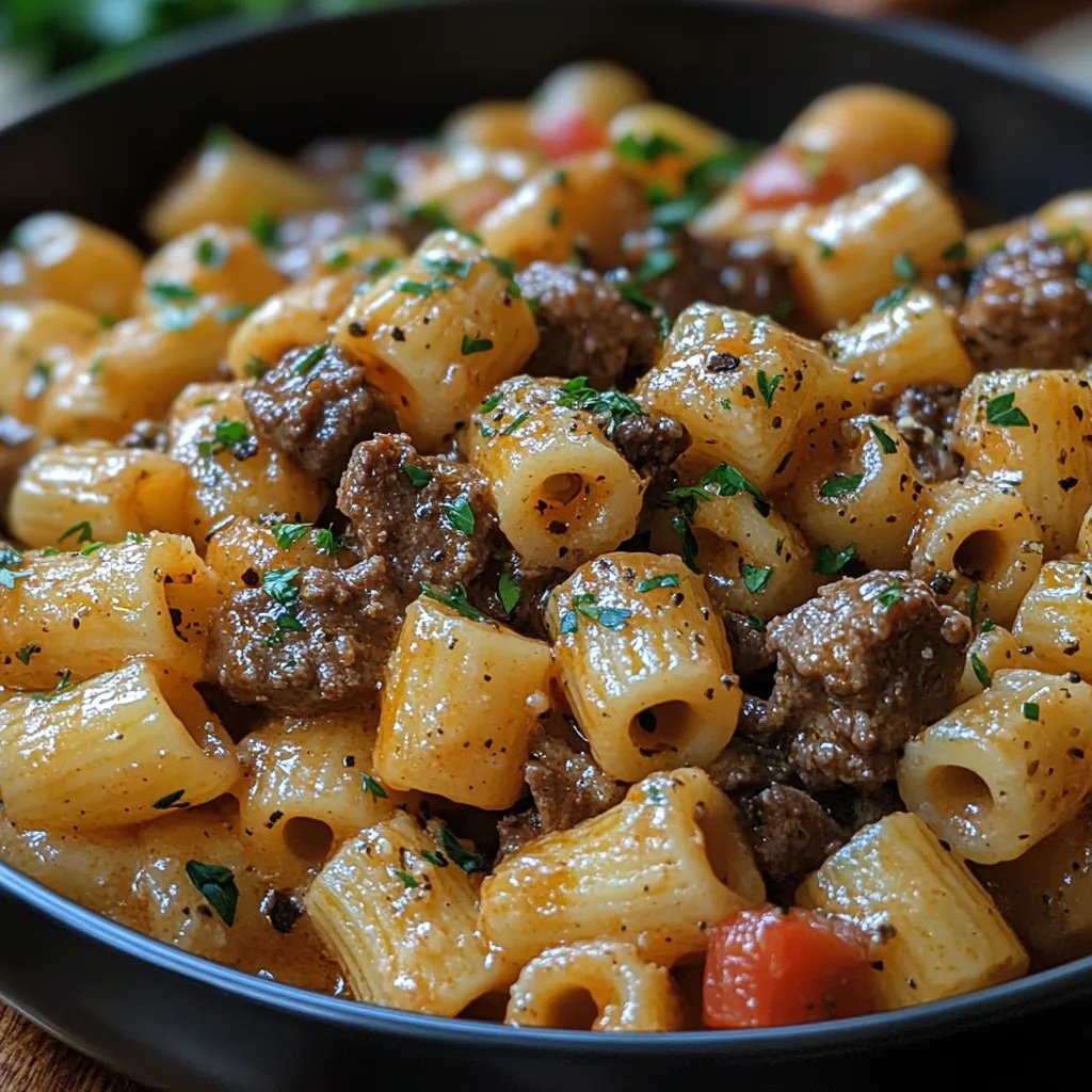 Bœuf crémeux et pâtes magiques en une seule casserole : Une Recette Incroyable Ultime