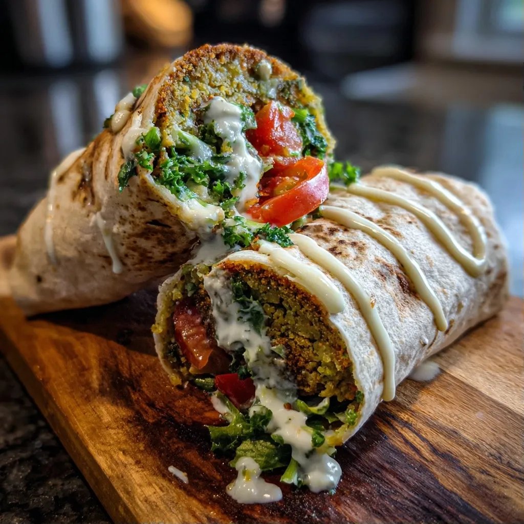 Wrap falafel sauce tahini