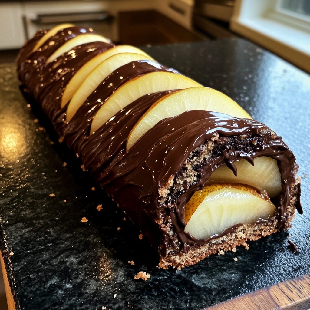 BÛCHE DE NOËL POIRE CHOCOLAT