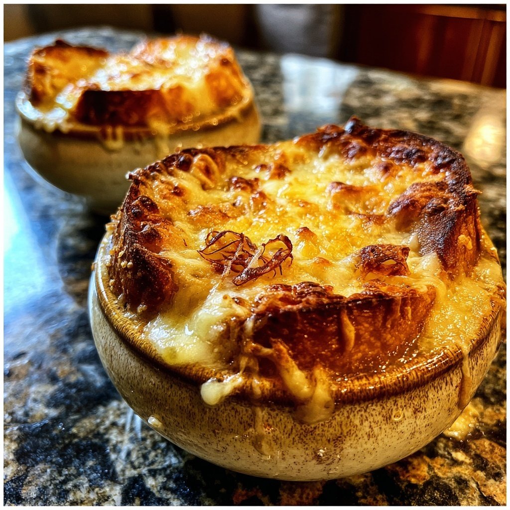 Soupe à l’oignon gratinée