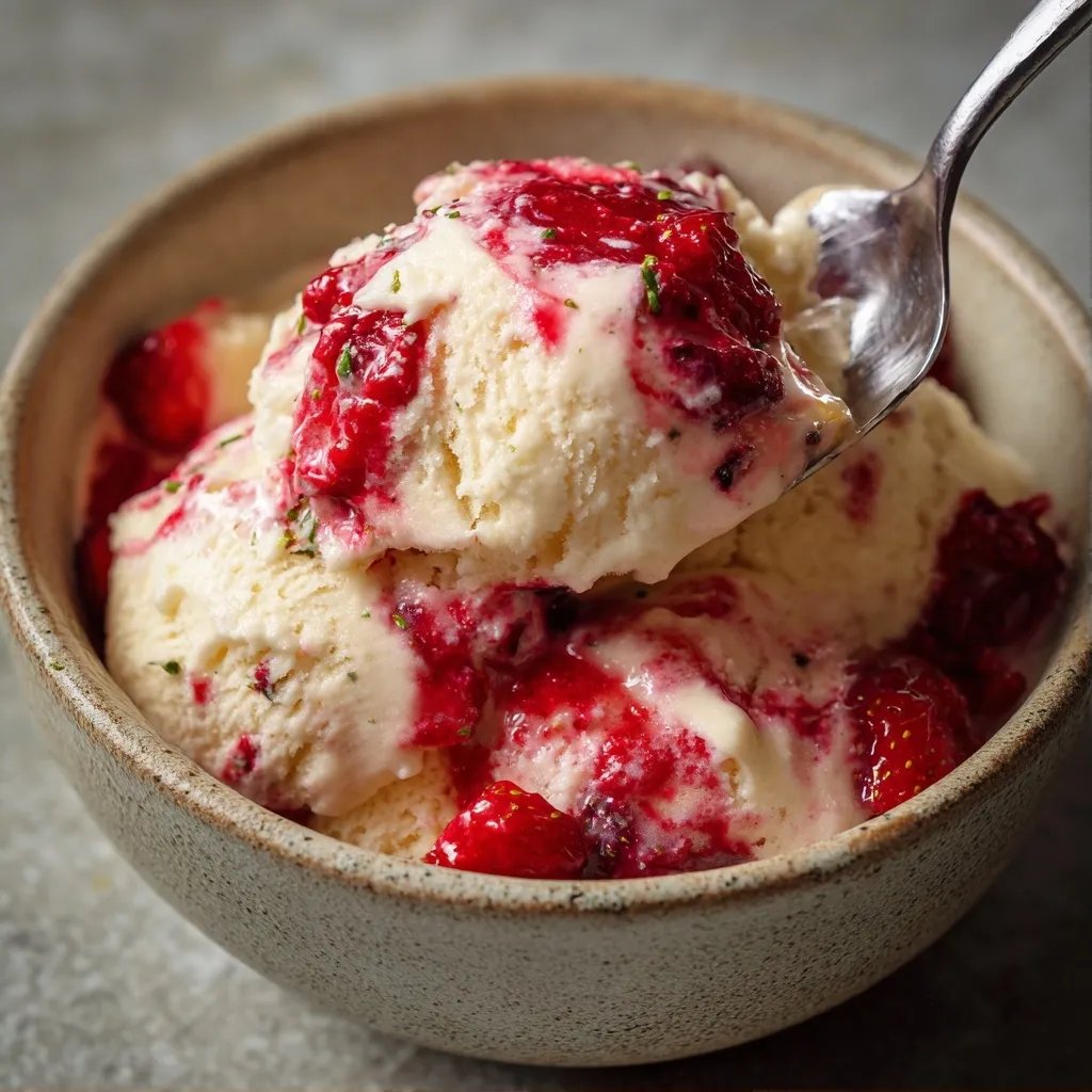 Glace yaourt fruits rouges