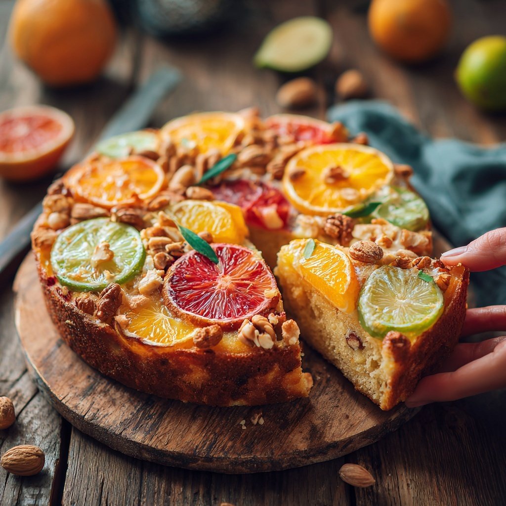 Bol coloré d’agrumes et fruits secs​