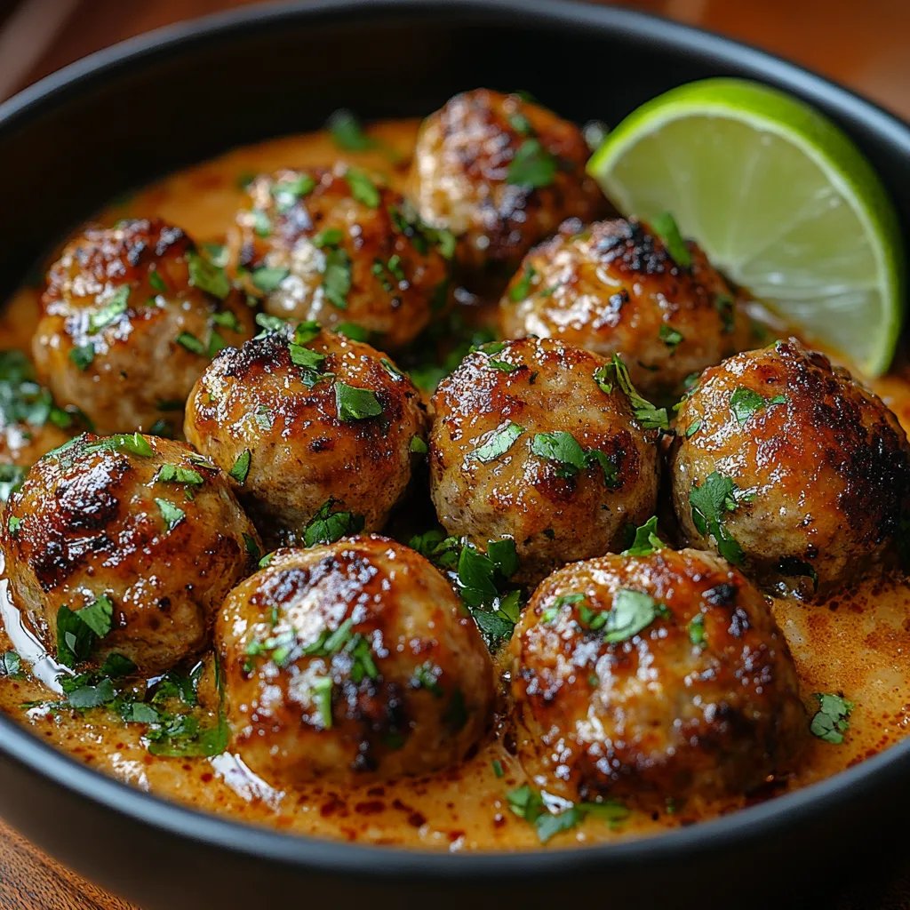 Boulettes de viande au curry crémeux à la noix de coco : Une Recette Incroyable Ultime
