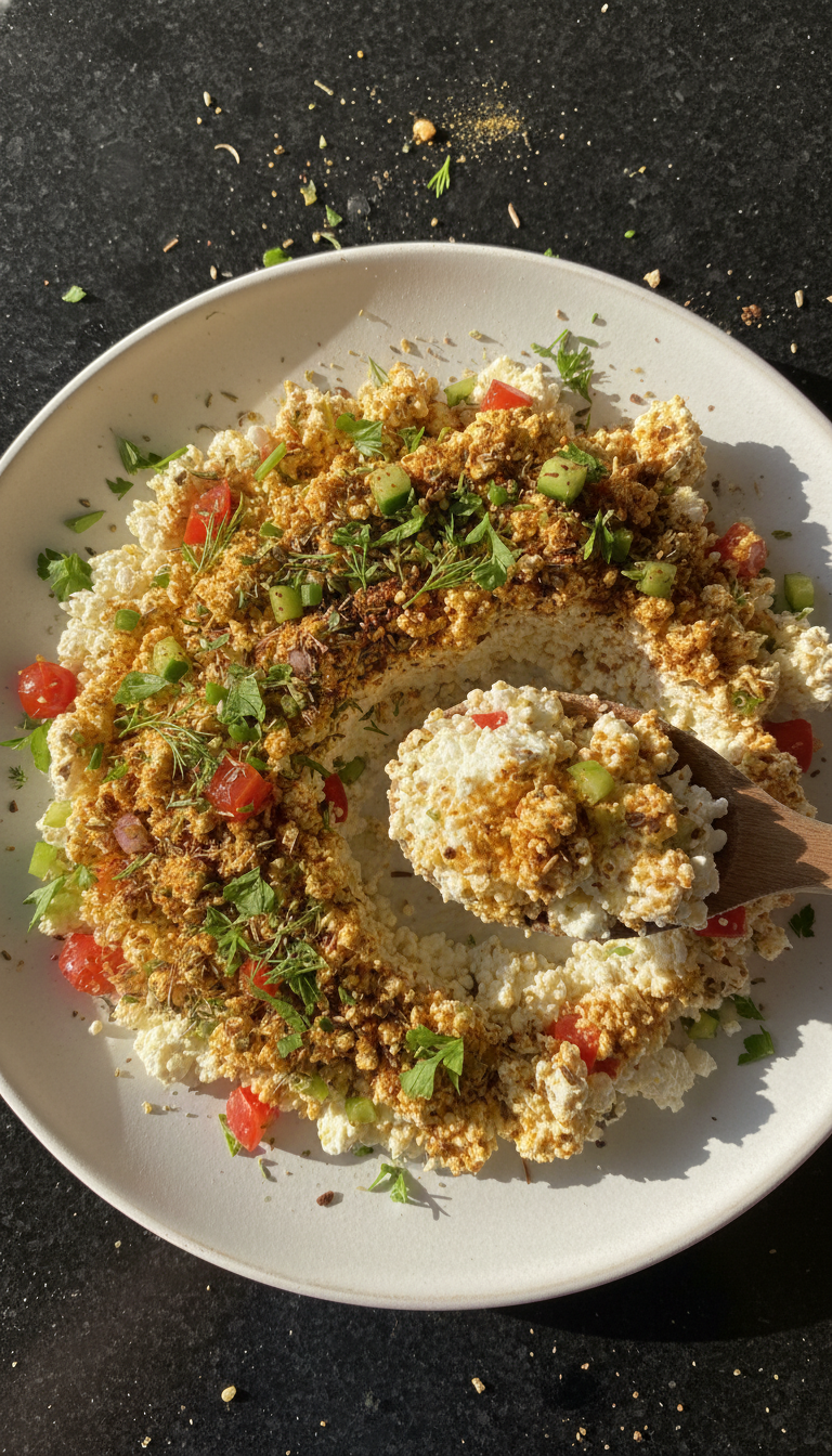 Cottage cheese aux épices